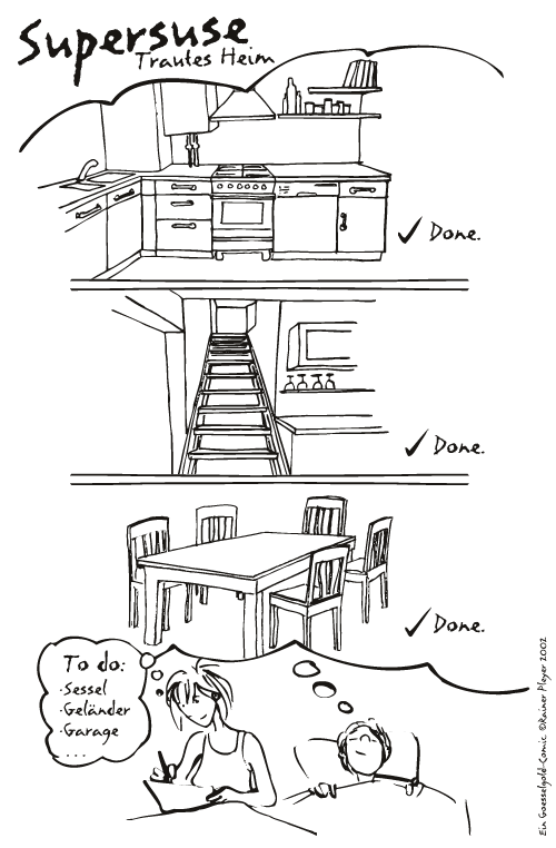 [Cartoon: Trautes Heim]